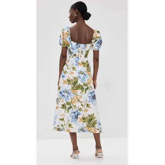 Reformation Marella Linen Dress Botanist Floral Print Size 2 - Picture 2 of 9